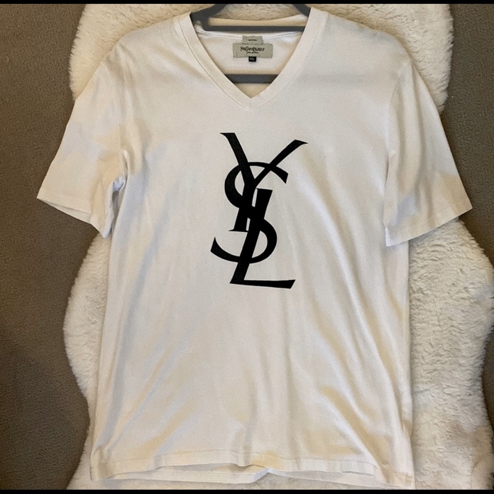 White YSL tee